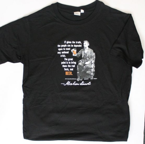 Abe & Beer T-Shirt - Click Image to Close