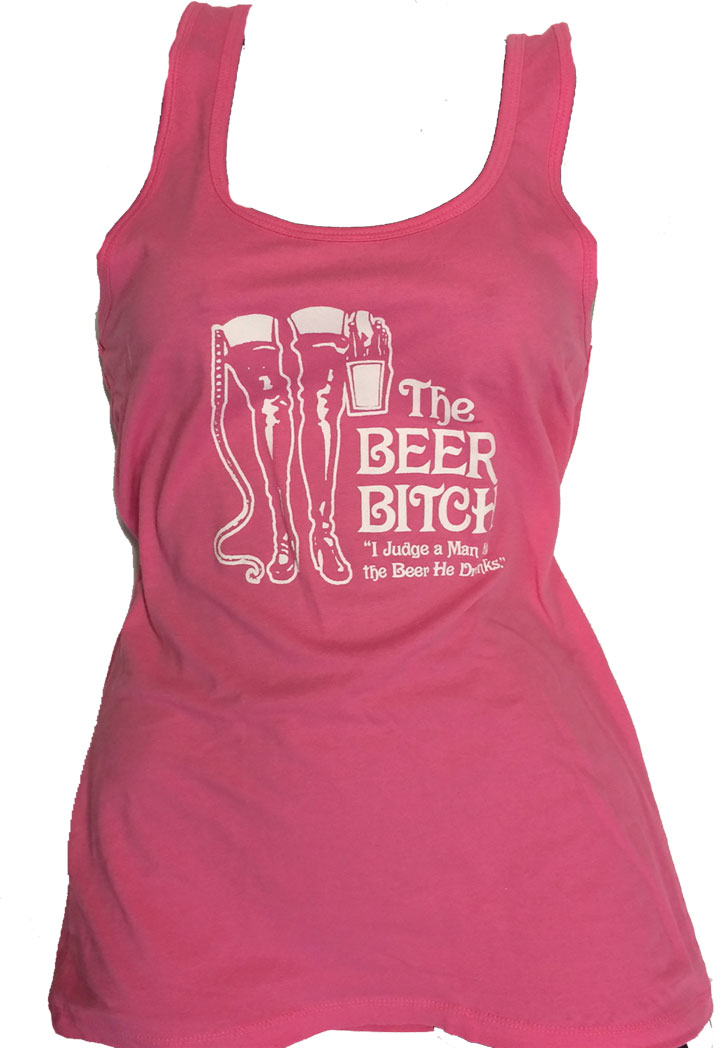 Beer Bitch Wide Strap Tank - Click Image to Close