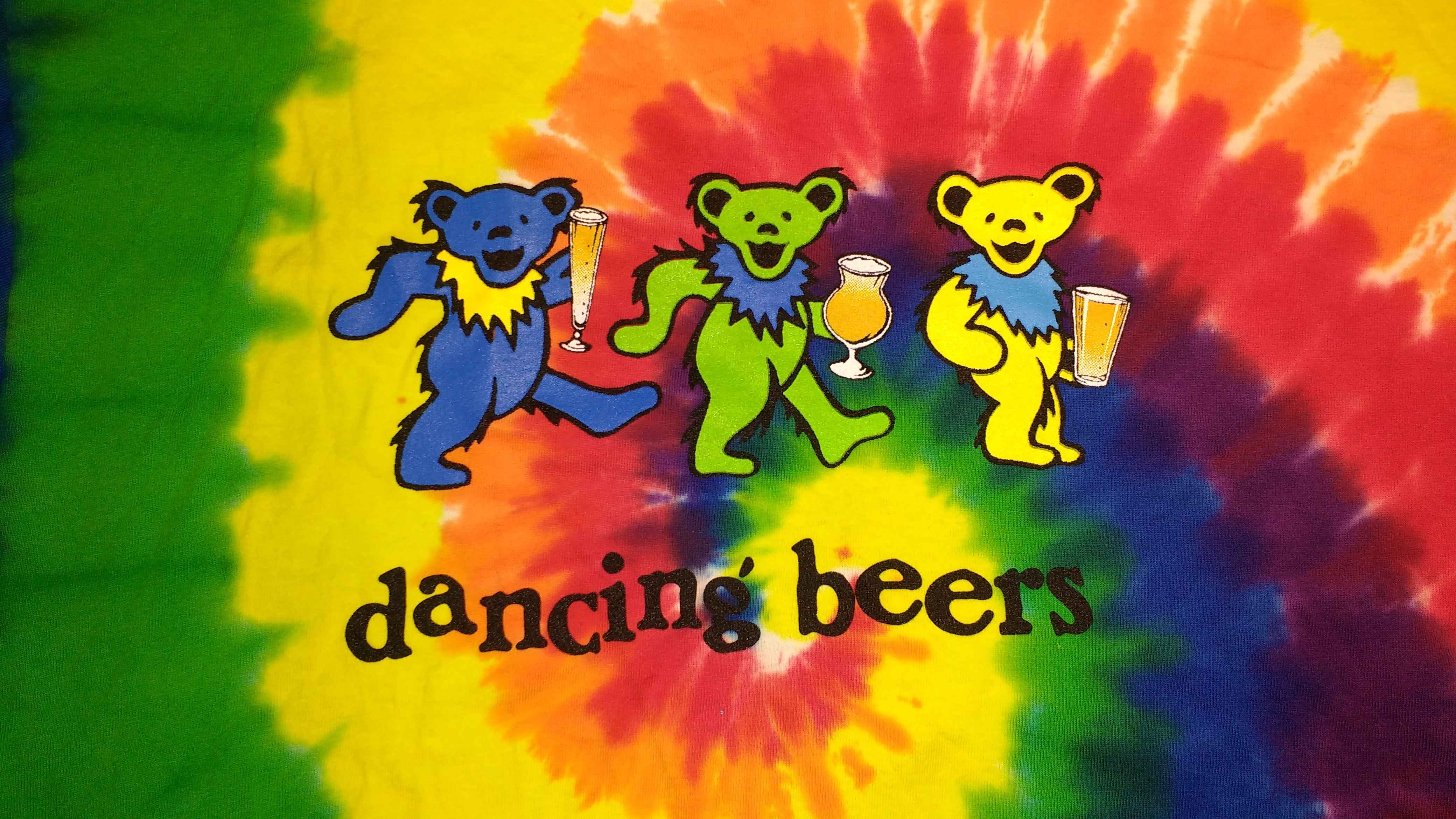Dancing Beers - Tie-Dye - Click Image to Close